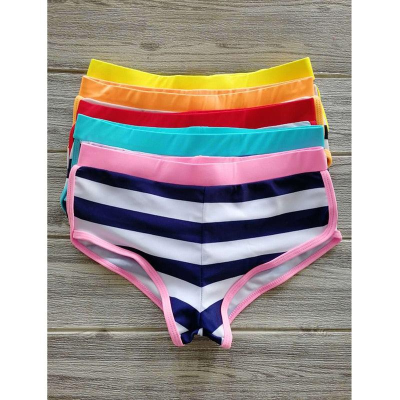 Eleganter roter neuer Bikini-Set dreiteiliger Badeanzug Damen Badeanzüge Push-up Neckholder Bandage Bikini Damen Push-up Bademode Badeanzug Strandmode Schwimmanzug für Damen