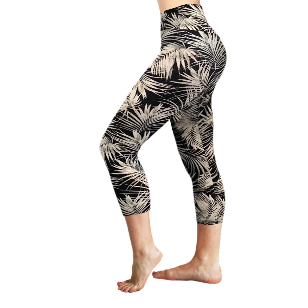 Gecroppte High-Rise Print Leggings – USA-Flaggen-Print Patriotische Trainingshose – 19 Styles