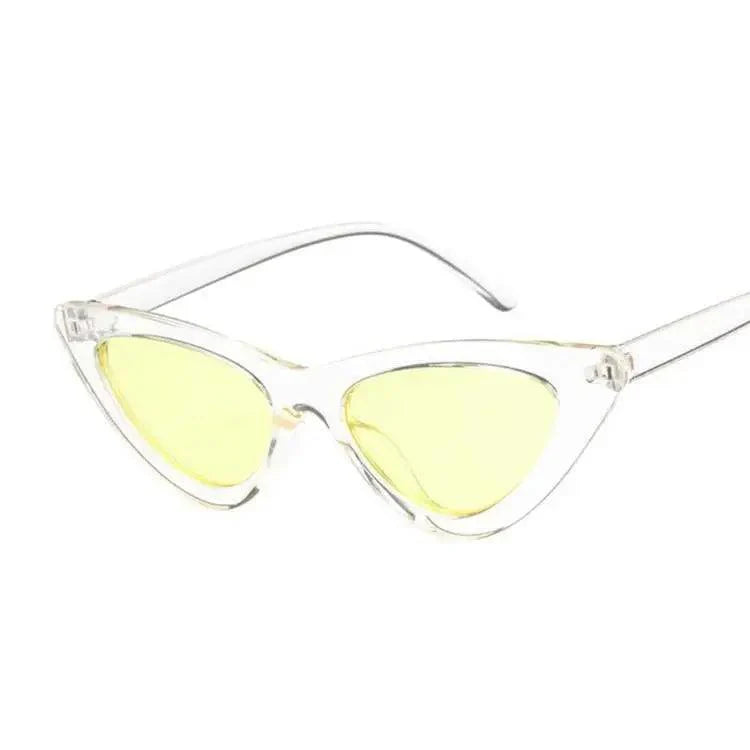 Modern Vintage Cateye Sunglasses Cool Women Retro Small Cat Eye Sun Glasses Elegant Designer Colorful Eyewear For Female Polarised Cat Eye Sunglasses for Women, 100% UV Protection Retro Narrow Pointy Cateye Womens Sunglasses