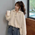 Women Fleece Sweatshirt with Zipper