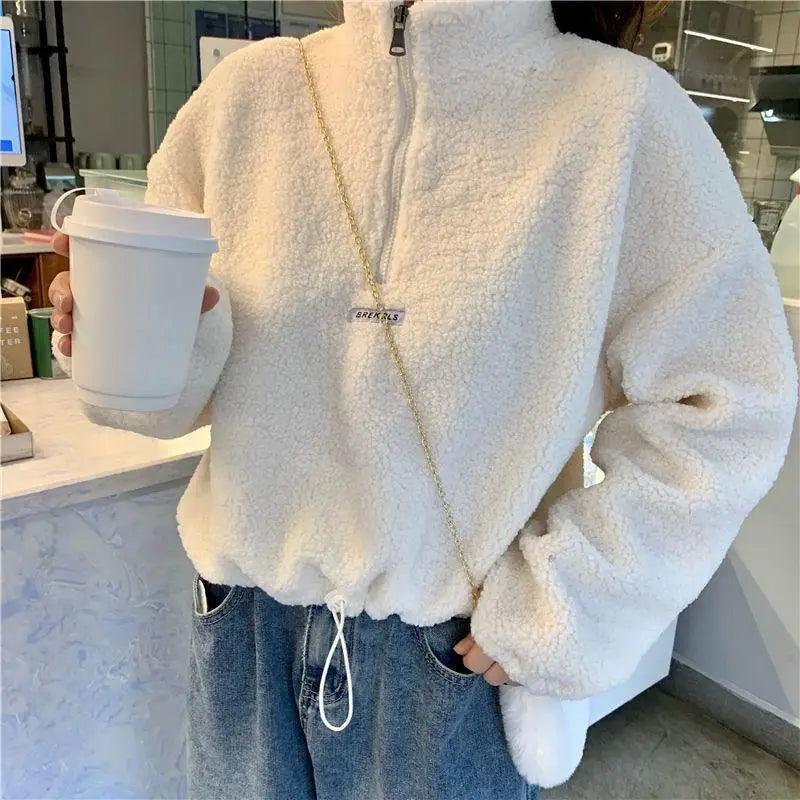 Women Fleece Sweatshirt with Zipper