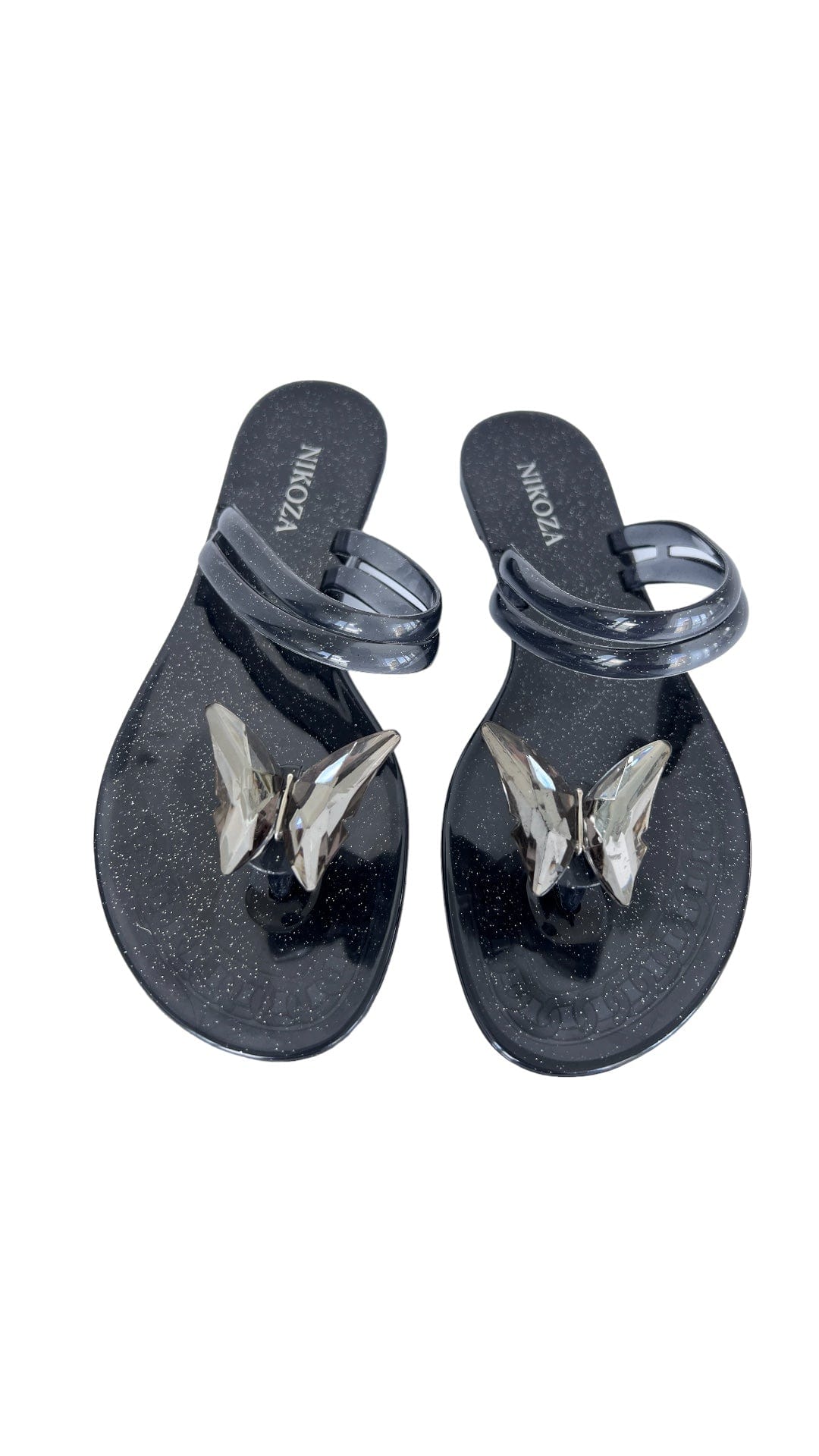 NINA Transparente Gel-Strandsandalen