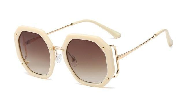 Oversize Irregular Frame  Branded Design & Luxury Style Sunglasses For Men & Women Fashionable Attractive Shade Vintage Glasses For Men & Women