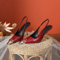 Point Toe Stiletto Slingback Pumps