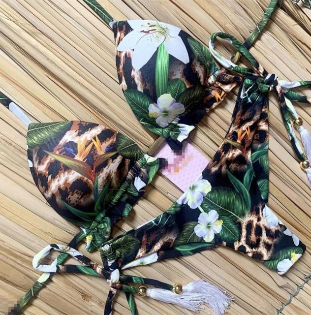 Push Up Lace Up Bandage Bikini Set by Stevvex