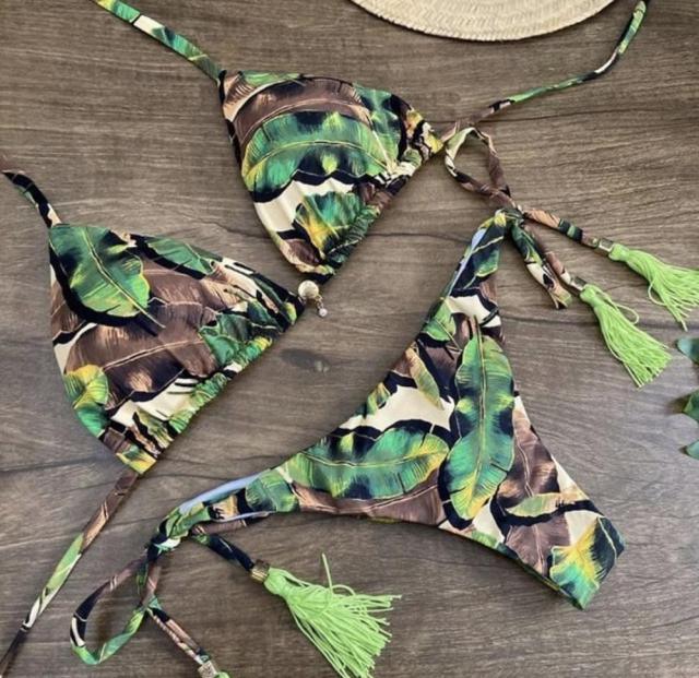 Push Up Lace Up Bandage Bikini Set by Stevvex