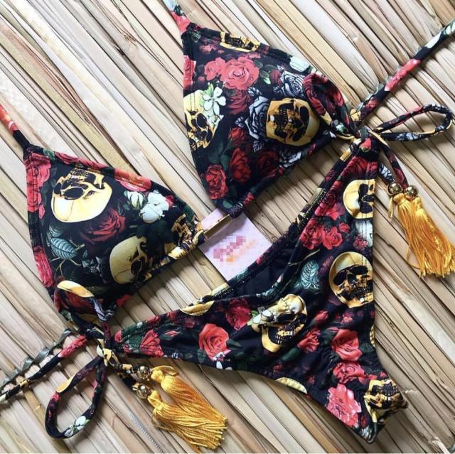 Push Up Lace Up Bandage Bikini Set by Stevvex