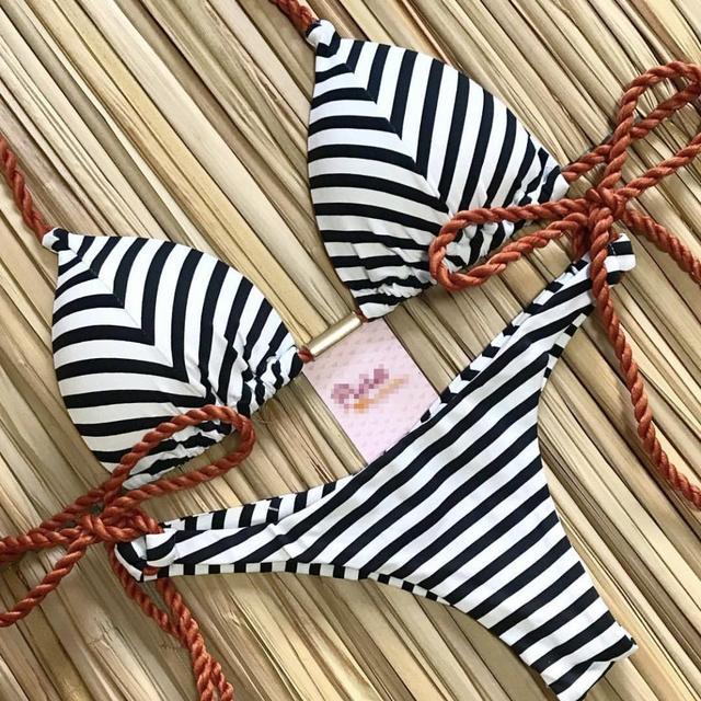 Push Up Lace Up Bandage Bikini Set by Stevvex