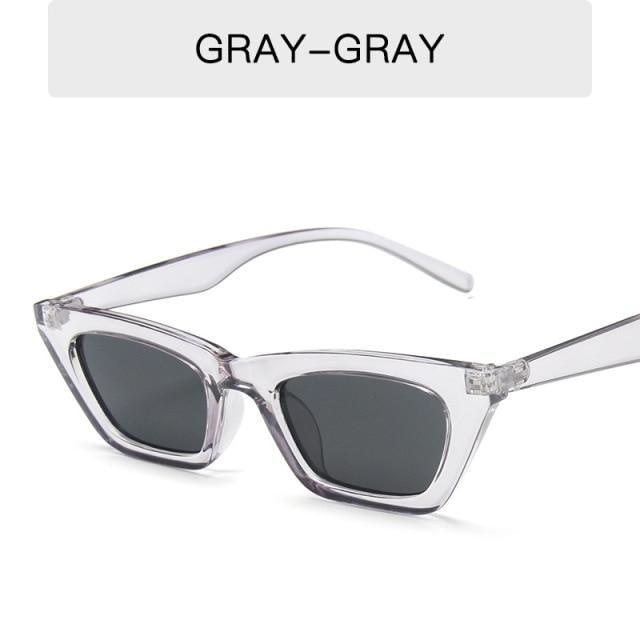 Black Rectangle Sunglasses For Women Retro Driving Glasses Vintage Fashion Style Cat Eye Sunglasses Women Small Cool Sun Glasses Luxury Eyewear