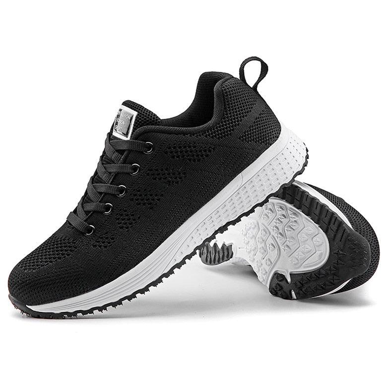 Sport Women Casual Shoes Fashion Breathable Walking Mesh Flat Sneakers Women Gym Vulcanized Tenis Walking Shoes Breathable Lightweight Casual Comfort Fashion Sneaker