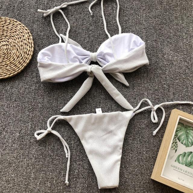 Summer Cute Vintage Women's Swimsuit Bikini Split Swimwear Women's Swimwear Women's 2-piece Beachwear Loose Bikini Fashion  Retro Bikini  Fashion Beachwear Summer Spa Beach Surf Sport