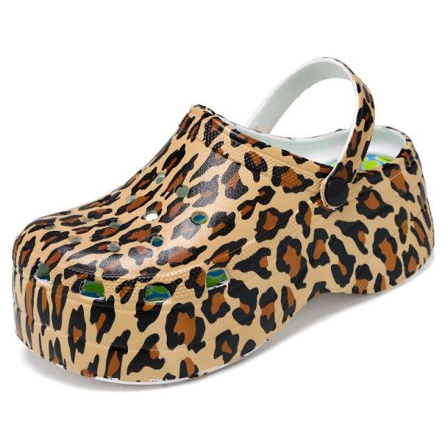 Summer Women Clogs Quick Dry Rainbow Tie Thick Wedges Garden Shoes Beach Sandals Flip Flops For Women Slipper Lightweight Home Slip On Walking Casual Art Painted Travel Holiday Shoes