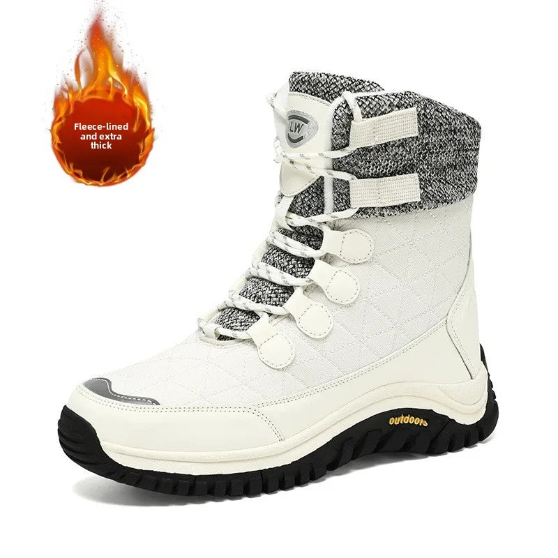 Women's Fur-Lined Ankle Snow Boots for Hiking