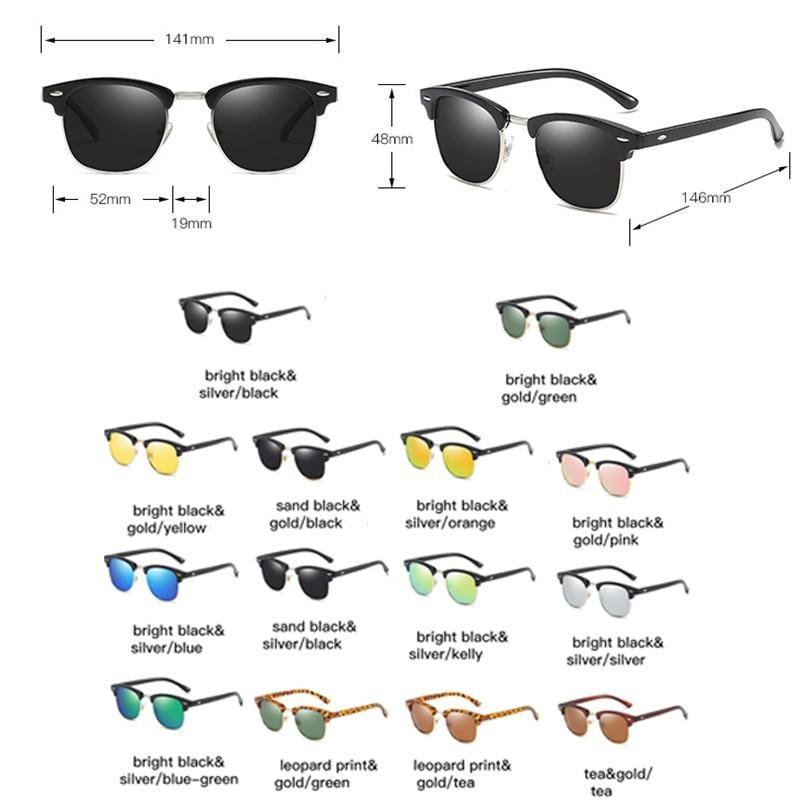 Vintage Polarized Sunglasses for Men & Women Retro Square