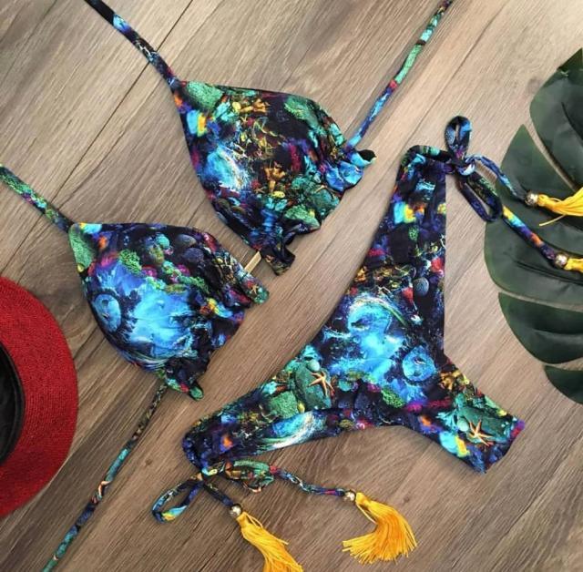 Push Up Lace Up Bandage Bikini Set by Stevvex