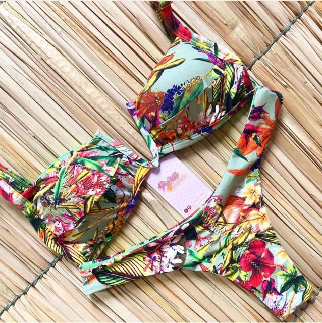 Push Up Lace Up Bandage Bikini Set by Stevvex