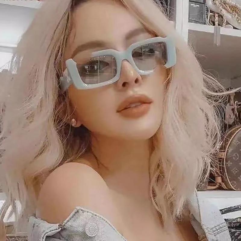 Women Sunglasses New Trending Vintage Rectangle Shape Sun Glasses In Decent Colors Black Pink Lenses Fashionable  Luxury Design Sunglasses
