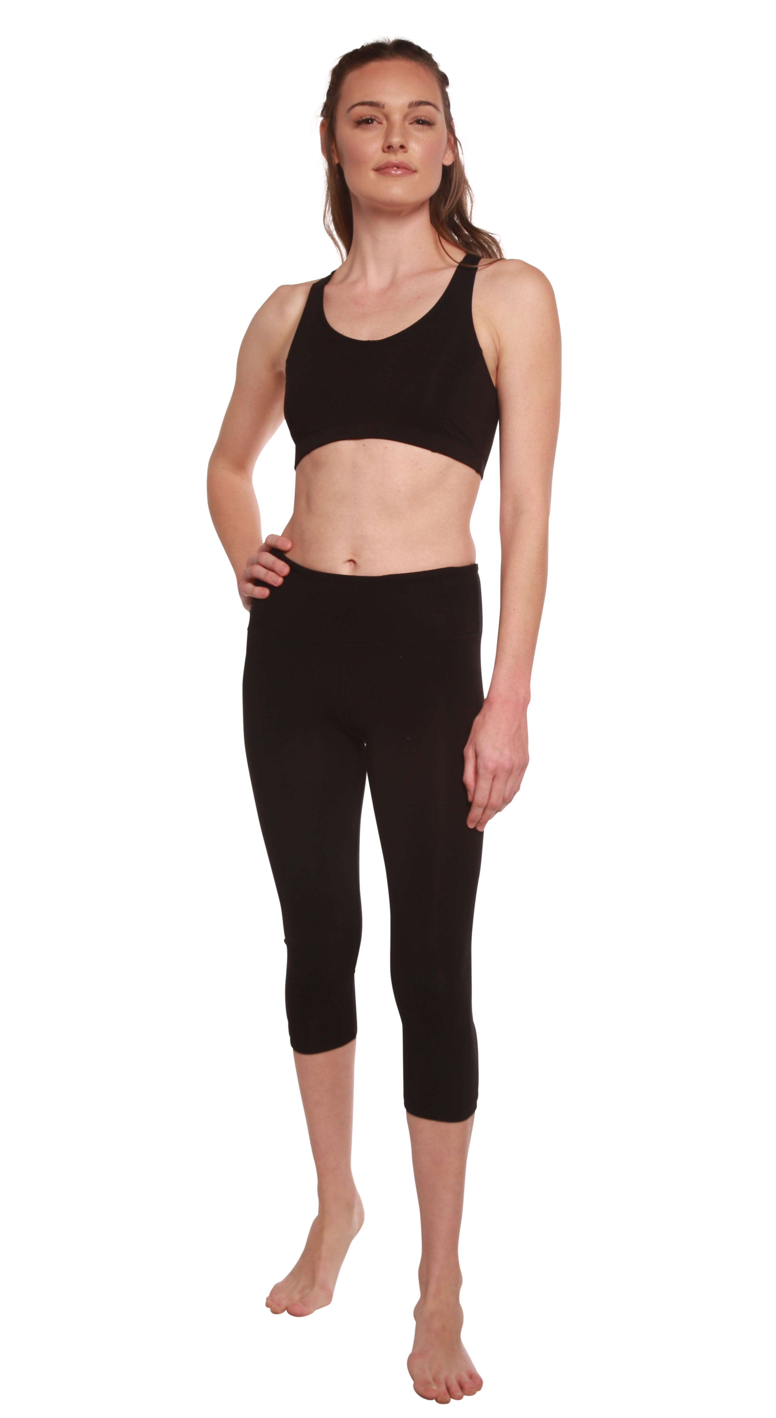 Women's Bamboo Viscose/Cotton Capri Style Leggings